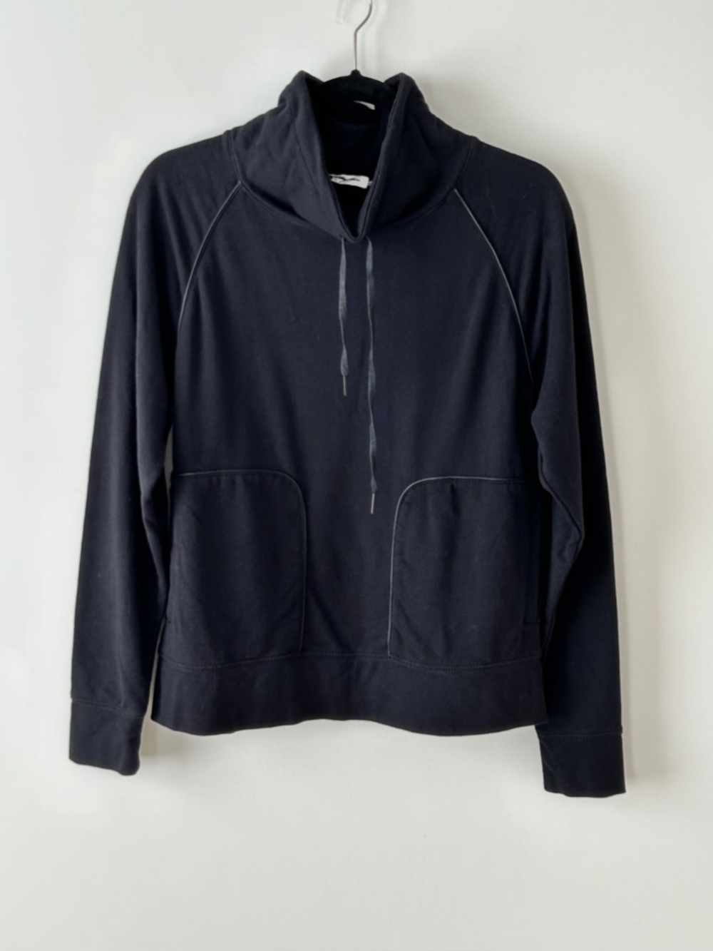 Alexander Wang Black Cotton Funnel Neck Sweatshirt